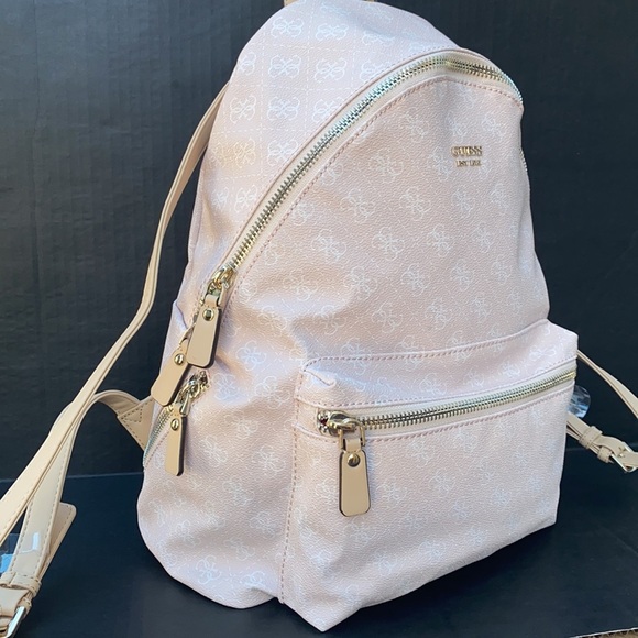 NEW GUESS Leeza PINK Logo Backpack - Picture 4 of 7